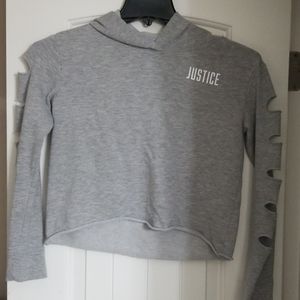 Cropped Justice Hooded Sweatshirt
